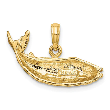 14K Gelbgold 2-D Buckelwal-Charm