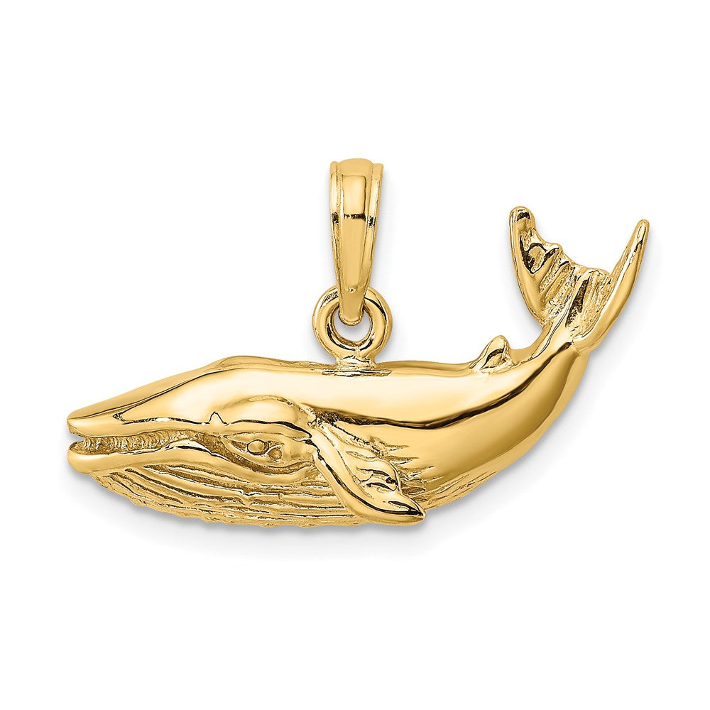 14K Gelbgold 2-D Buckelwal-Charm