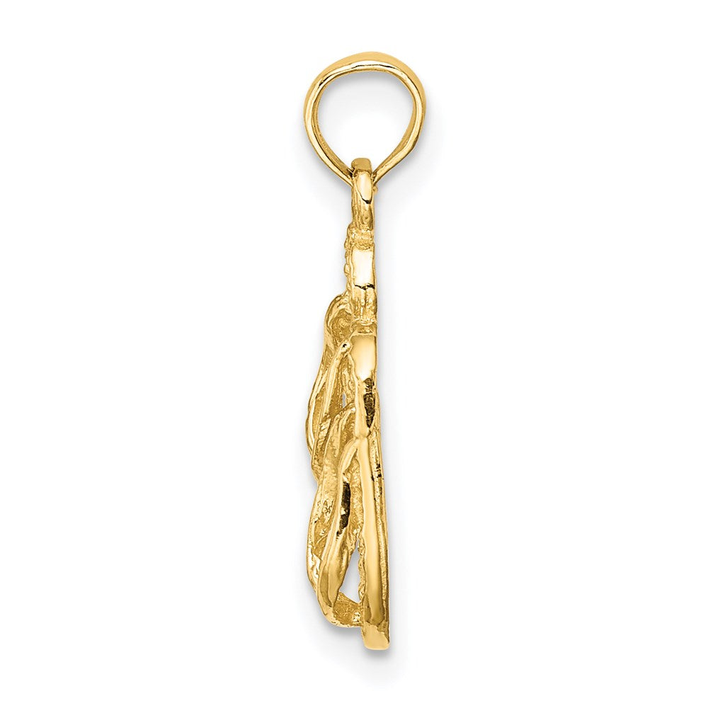 14K Gelbgold Sanibel Island Doppelt Flip-flop Charm