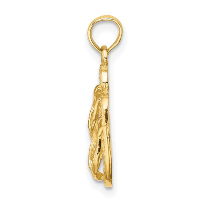 14K Gelbgold Sanibel Island Doppelt Flip-flop Charm