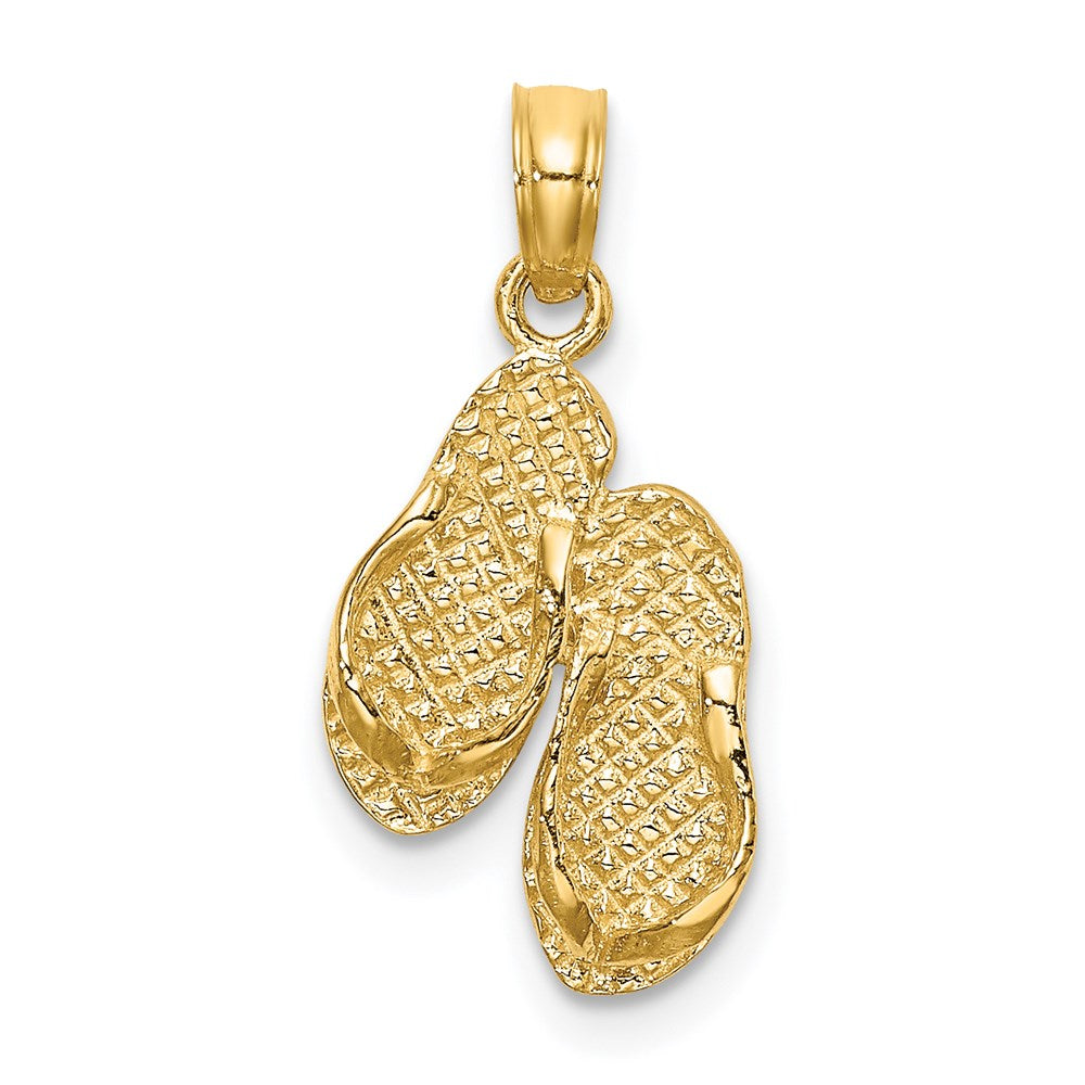 14K Gelbgold Sanibel Island Doppelt Flip-flop Charm