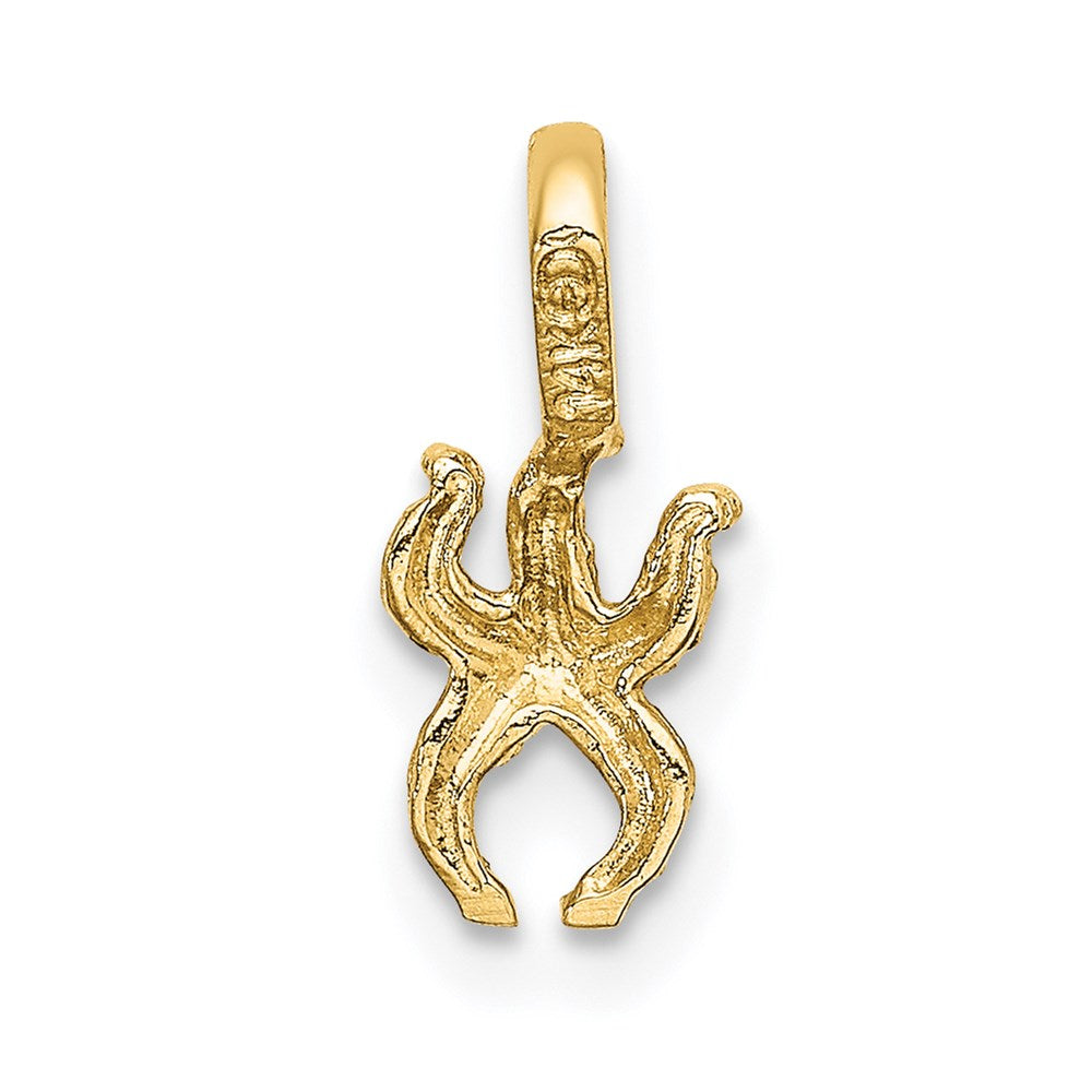 14K Gelbgold Mini Seestern mit Fixed Bail Charm