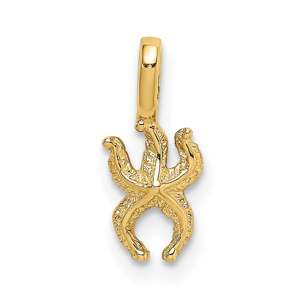 14K Gelbgold Mini Seestern mit Fixed Bail Charm