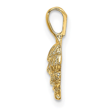 14K Gelbgold Mini Conch Muschel Charm