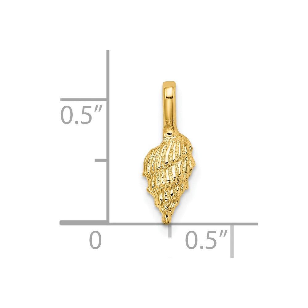 14K Gelbgold Mini Conch Muschel Charm