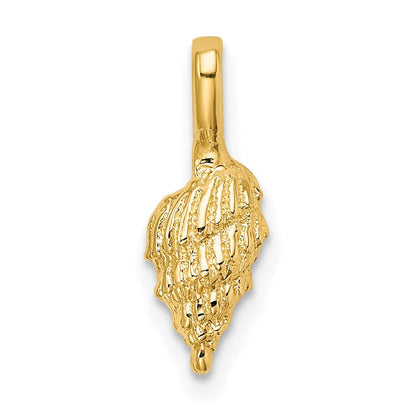 14K Gelbgold Mini Conch Muschel Charm