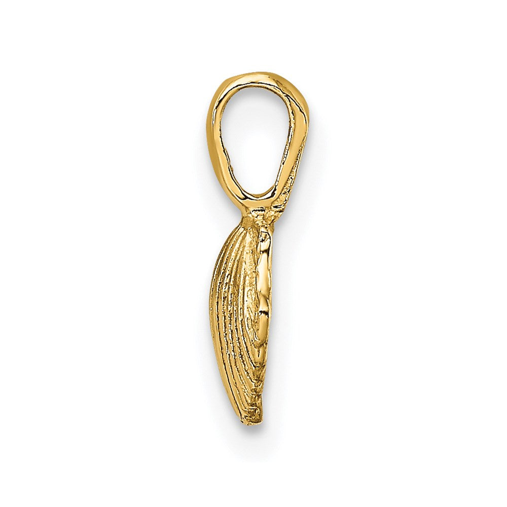 14K Gelbgold Mini Muschel Charm
