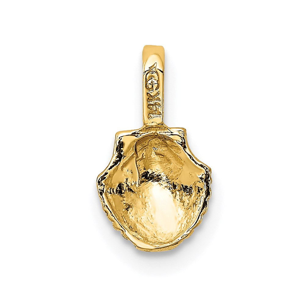 14K Gelbgold Mini Muschel Charm