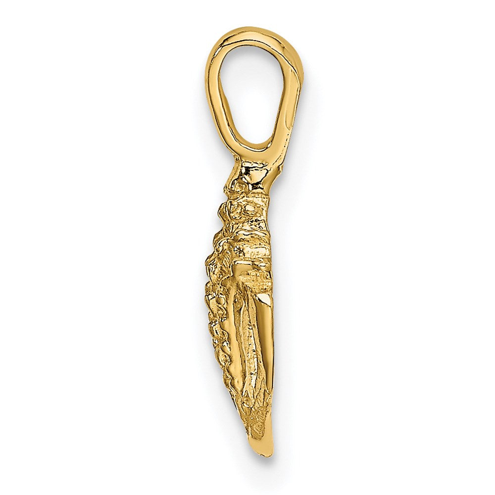 14K Gelbgold Mini Conch Muschel Charm