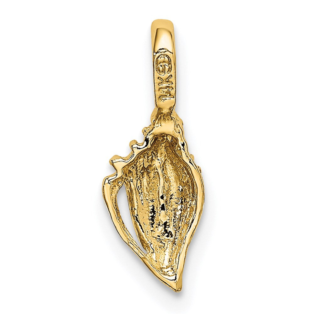 14K Gelbgold Mini Conch Muschel Charm