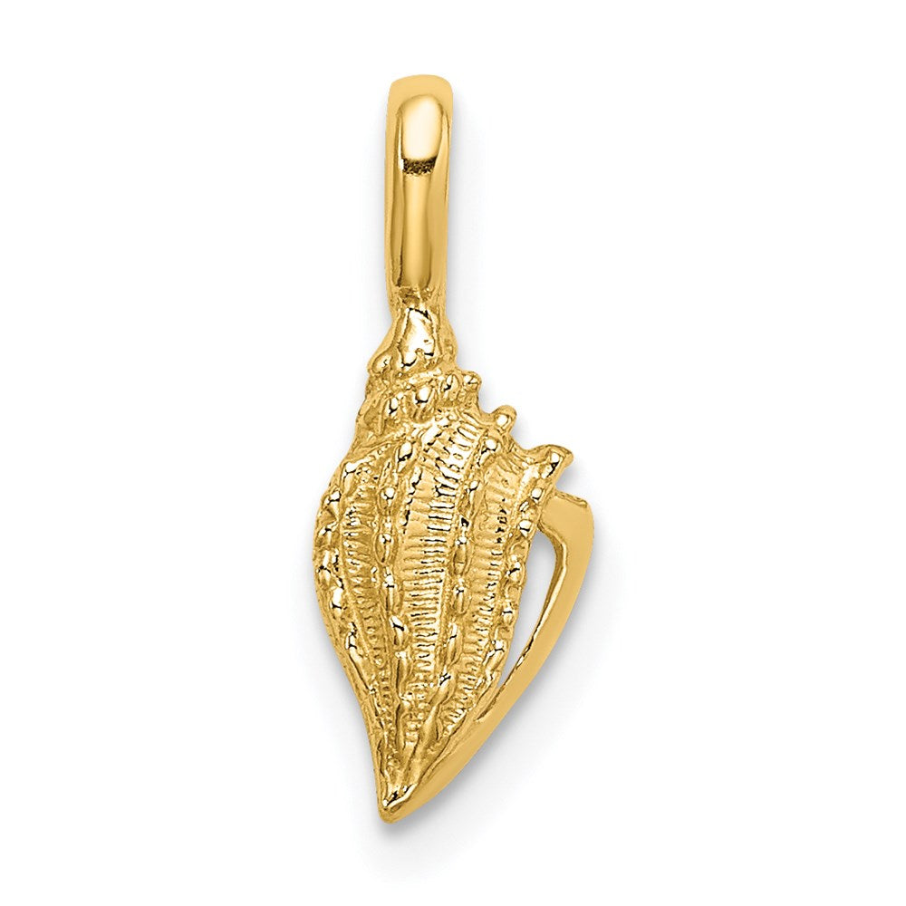 14K Gelbgold Mini Conch Muschel Charm