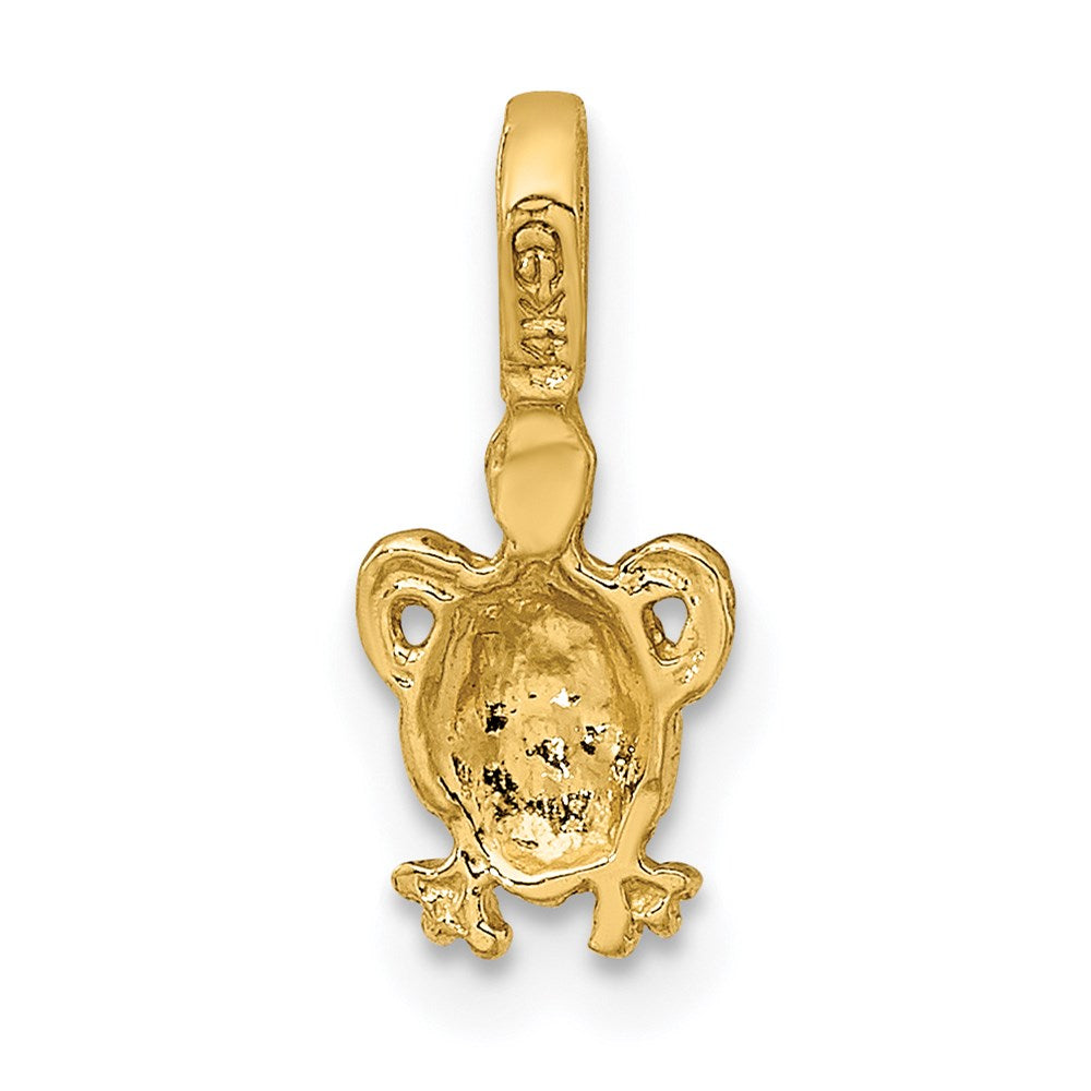 14K Gelbgold Mini Meer Schildkröte mit Fixed Bail Charm