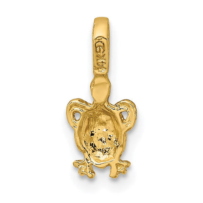 14K Gelbgold Mini Meer Schildkröte mit Fixed Bail Charm