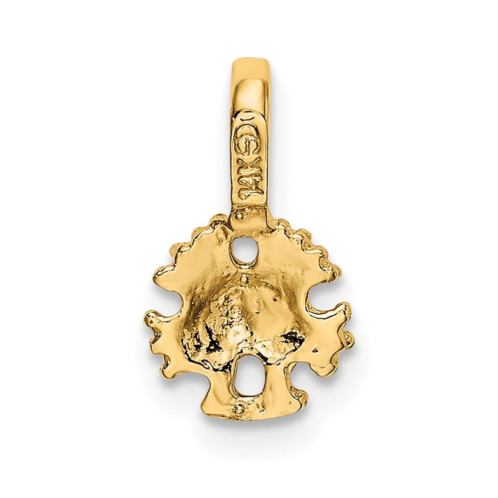 14K Gelbgold Mini Sand Dollar mit Fixed Bail Charm