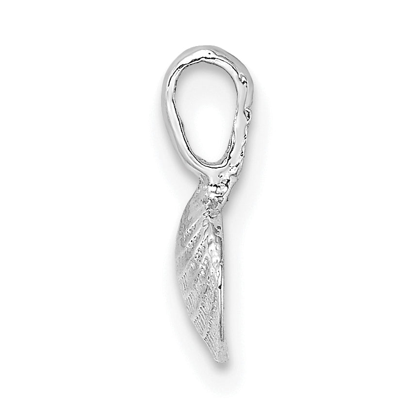 14K Weißgold Mini Clam Muschel Charm