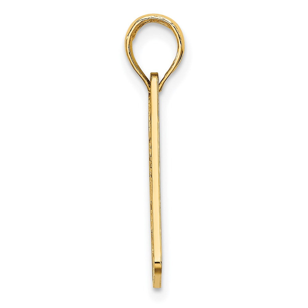 14K Gelbgold New Trikot-lbi (long Beach Island) License Platte Charm