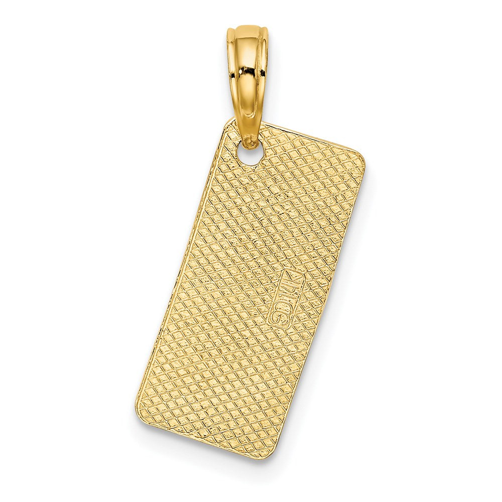 14K Gelbgold New Trikot-lbi (long Beach Island) License Platte Charm