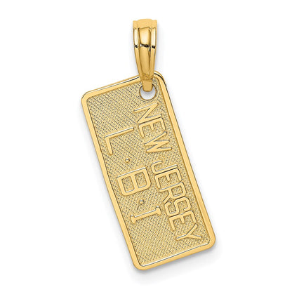 14K Gelbgold New Trikot-lbi (long Beach Island) License Platte Charm