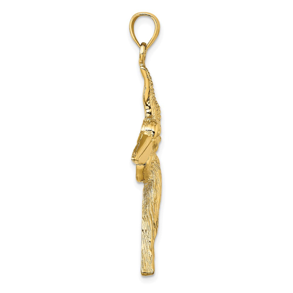 14K Gelbgold Fliegender-Pelikan-Charm
