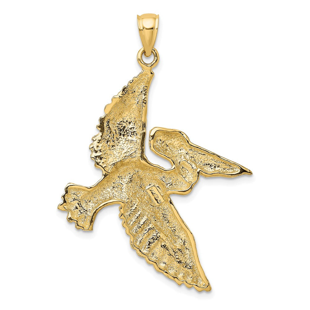 14K Gelbgold Fliegender-Pelikan-Charm