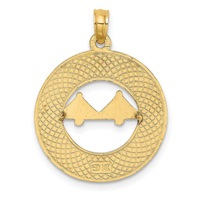 14K Gelbgold CHARLESTON-Brücke-Charm