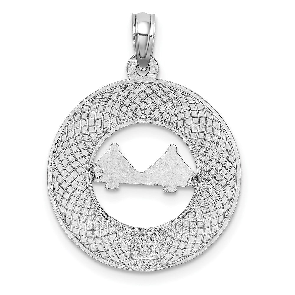 14K Weißgold CHARLESTON-Brücke-Charm
