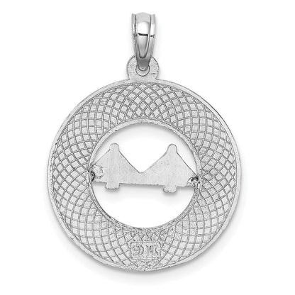 14K Weißgold CHARLESTON-Brücke-Charm