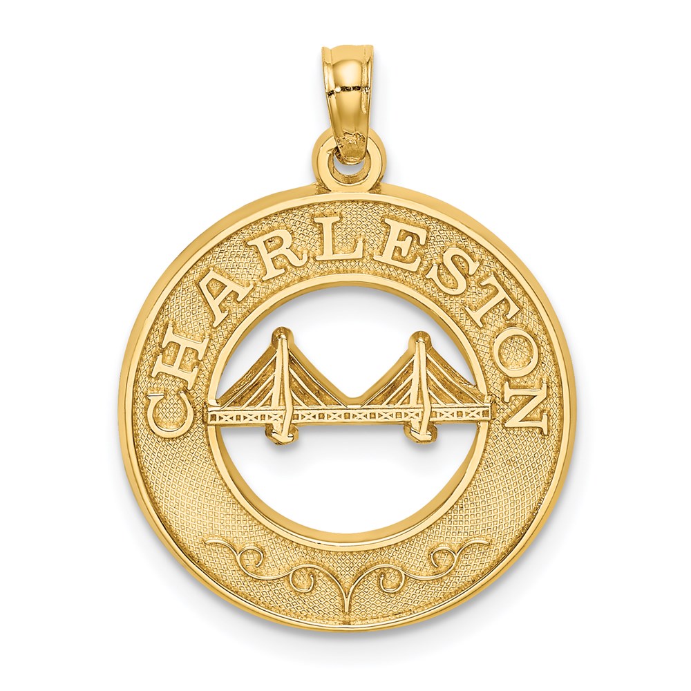 14K Gelbgold CHARLESTON-Brücke-Charm