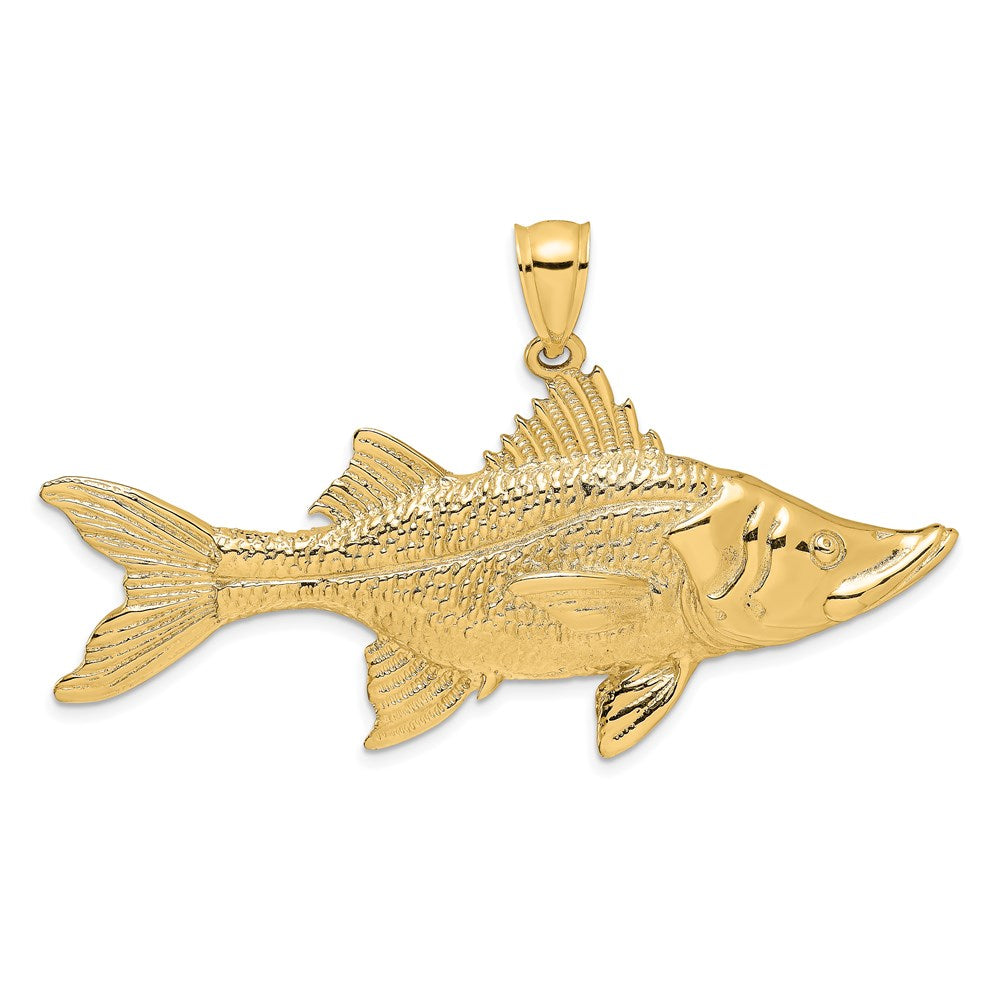 14K Gelbgold 3-D Tarpon-Fisch Charm