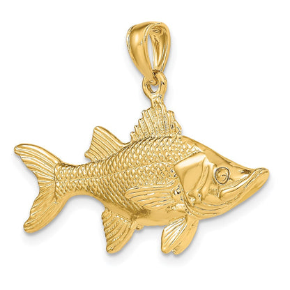 14K Gelbgold 3-D Tarpon-Fisch Charm
