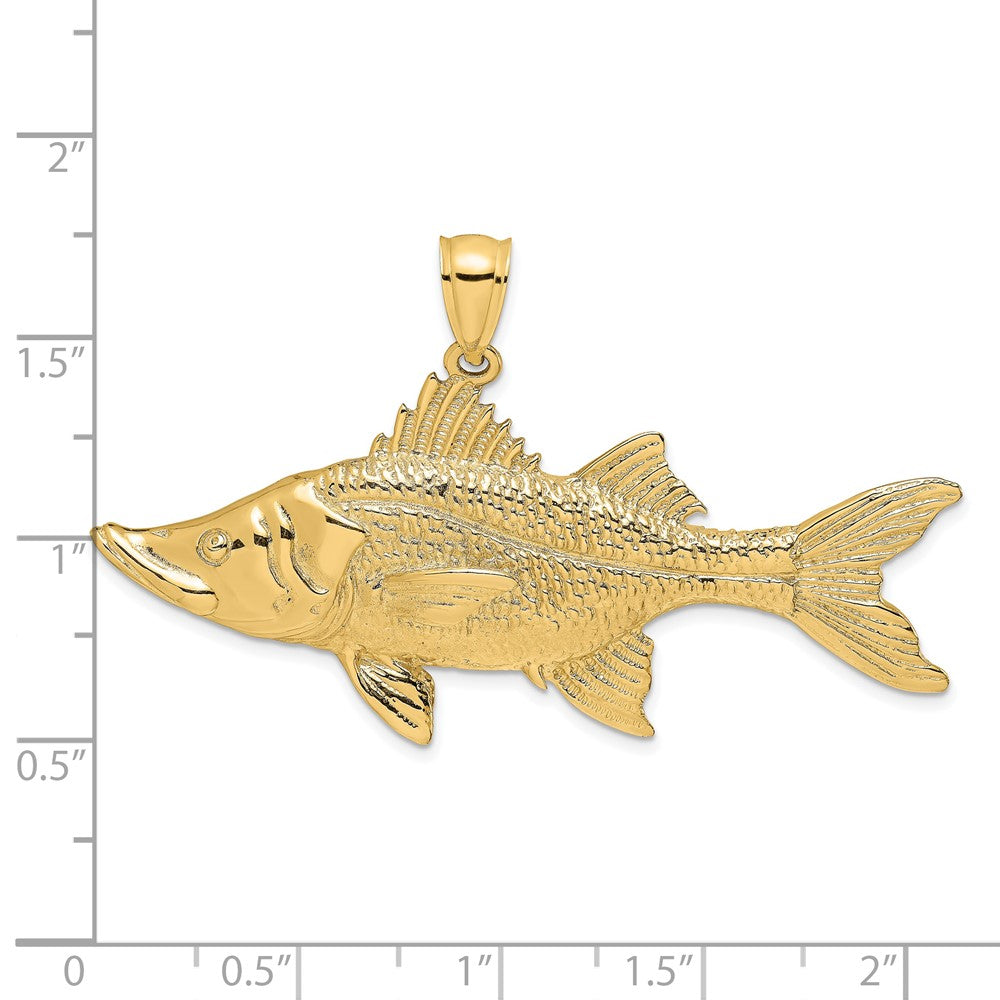 14K Gelbgold 3-D Tarpon-Fisch Charm
