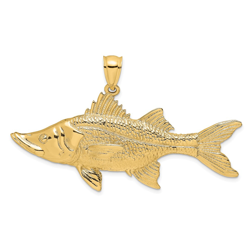 14K Gelbgold 3-D Tarpon-Fisch Charm