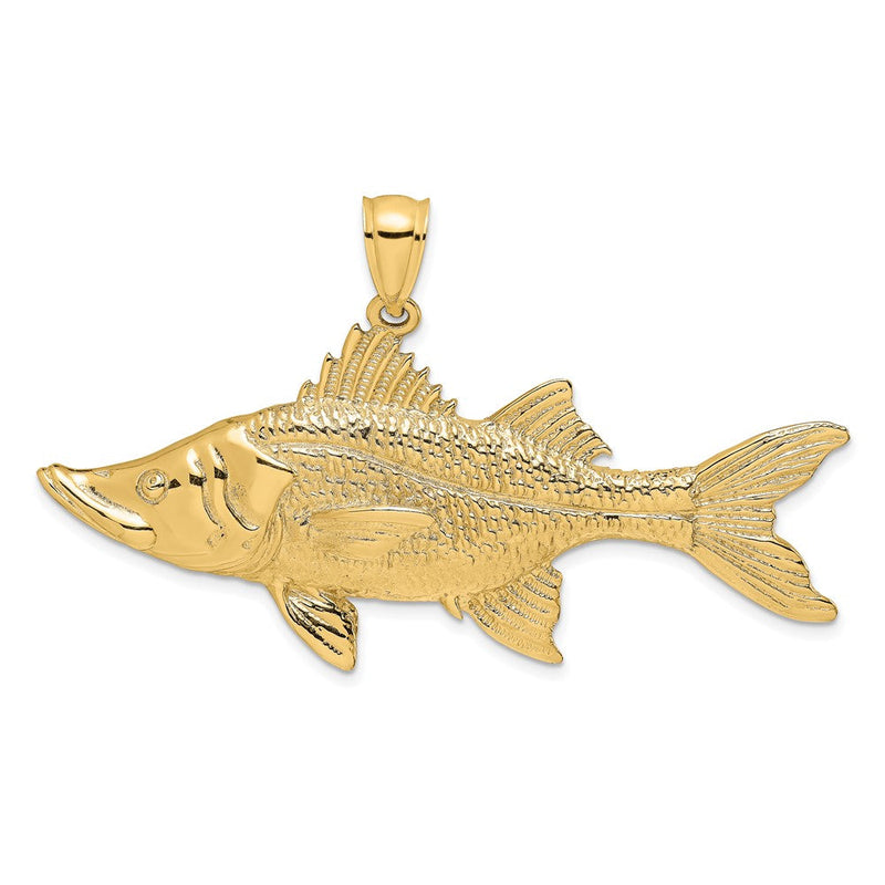 14K Gelbgold 3-D Tarpon-Fisch Charm