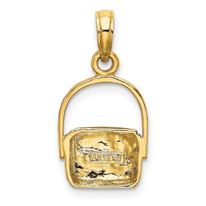14K Gelbgold 2-d Nantucket Korb Charm