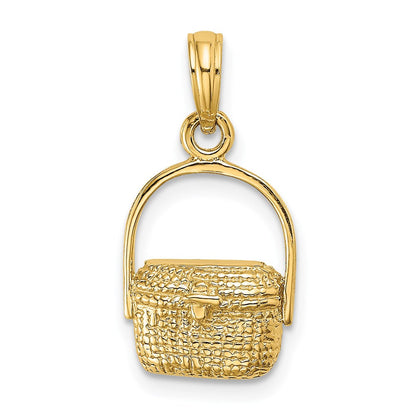 14K Gelbgold 2-d Nantucket Korb Charm
