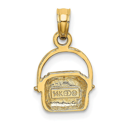 14K Gelbgold 2-d Nantucket Korb Charm