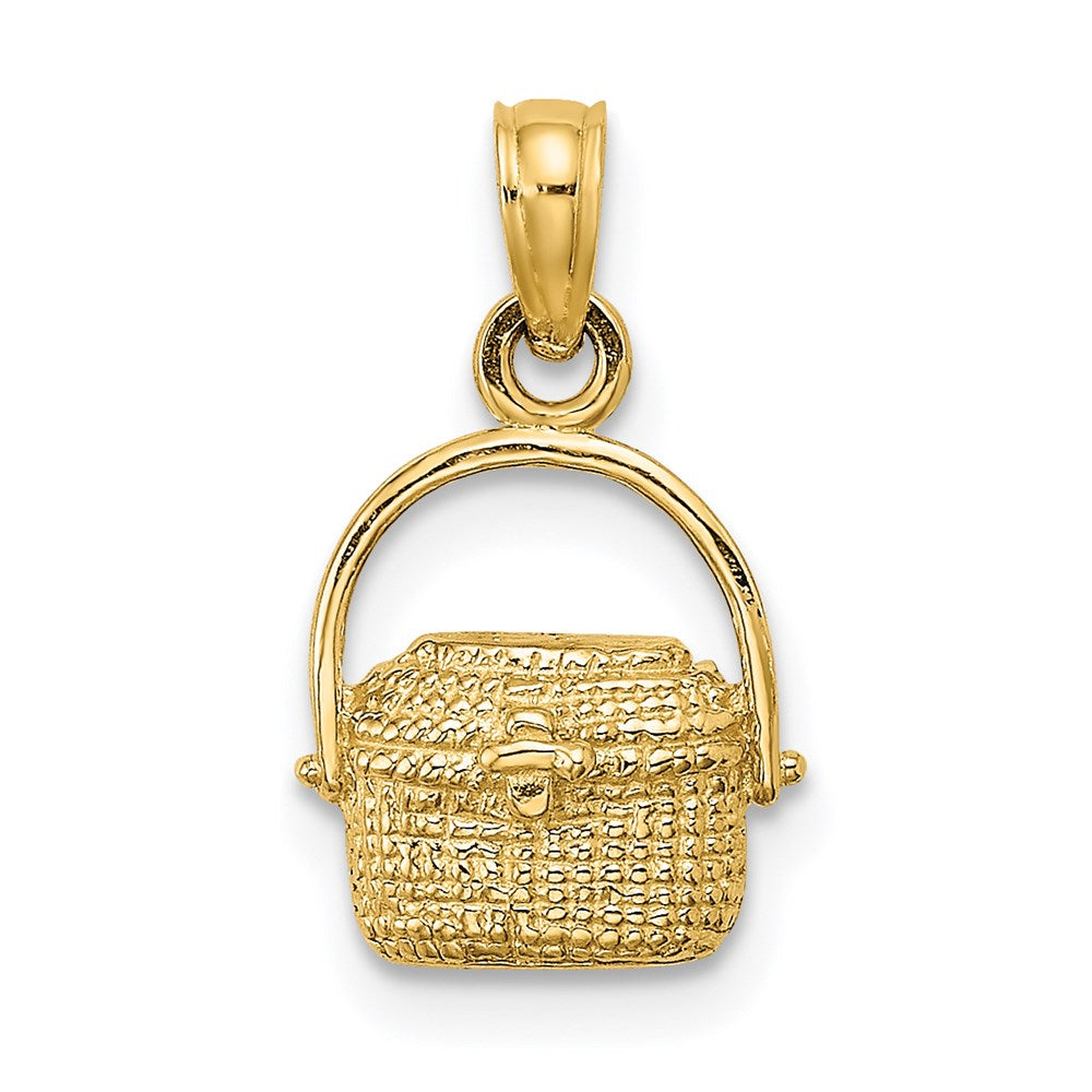 14K Gelbgold 2-d Nantucket Korb Charm