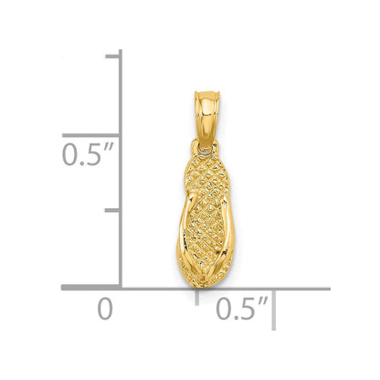 14K Gelbgold Jamaica Flip-flop Charm