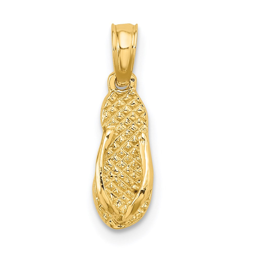 14K Gelbgold Jamaica Flip-flop Charm