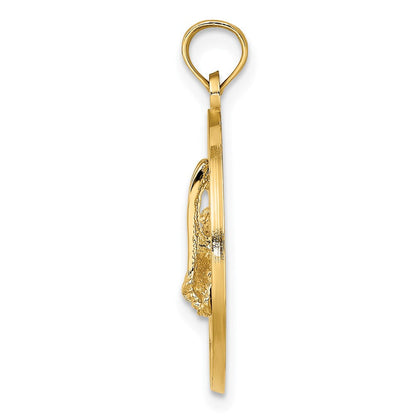 14k Gelbgold CHARLESTON-Charm mit Sweetgrass-Korb