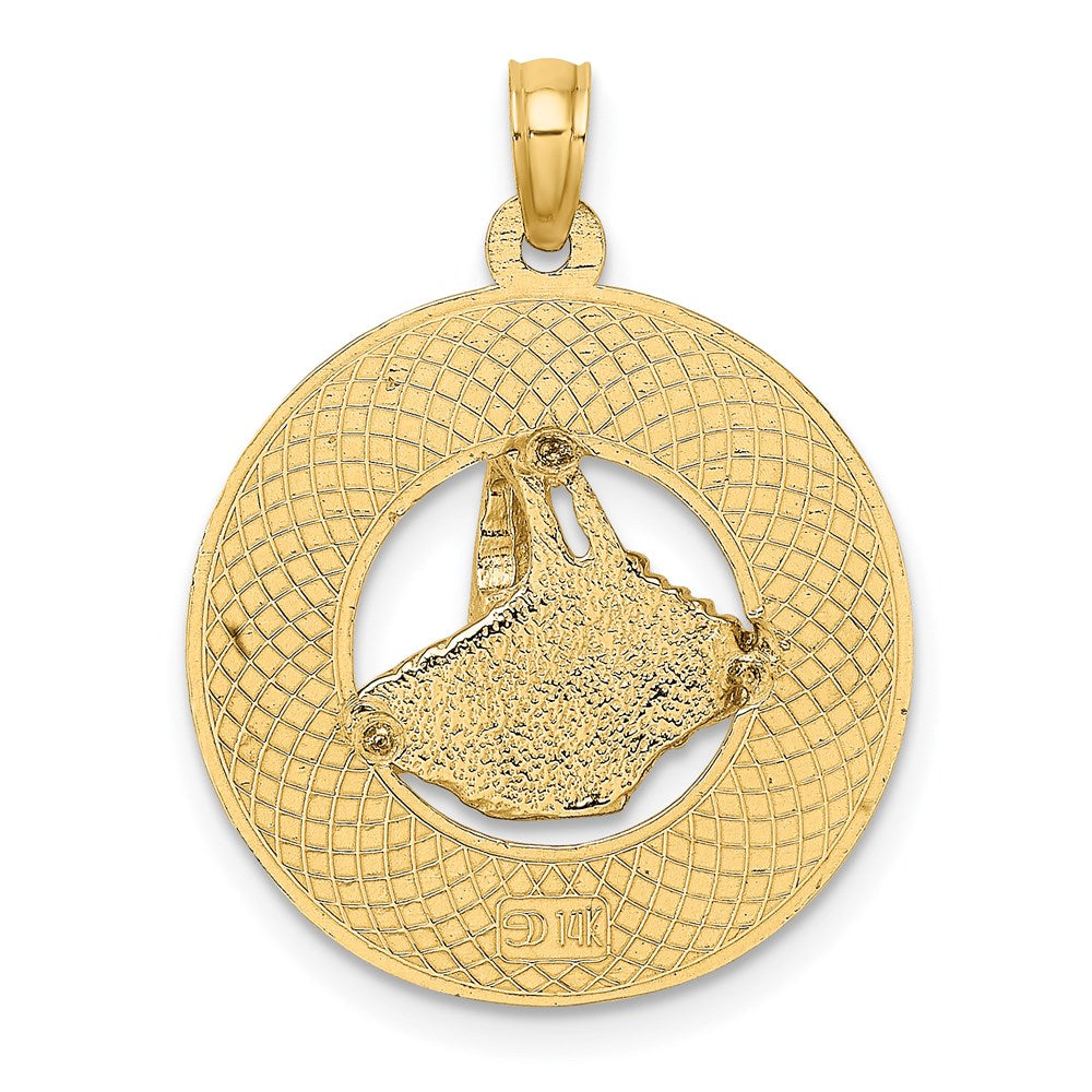 14k Gelbgold CHARLESTON-Charm mit Sweetgrass-Korb