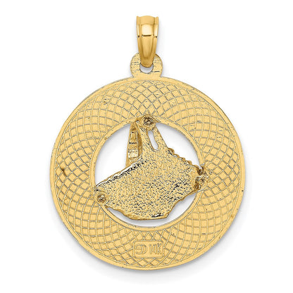 14k Gelbgold CHARLESTON-Charm mit Sweetgrass-Korb