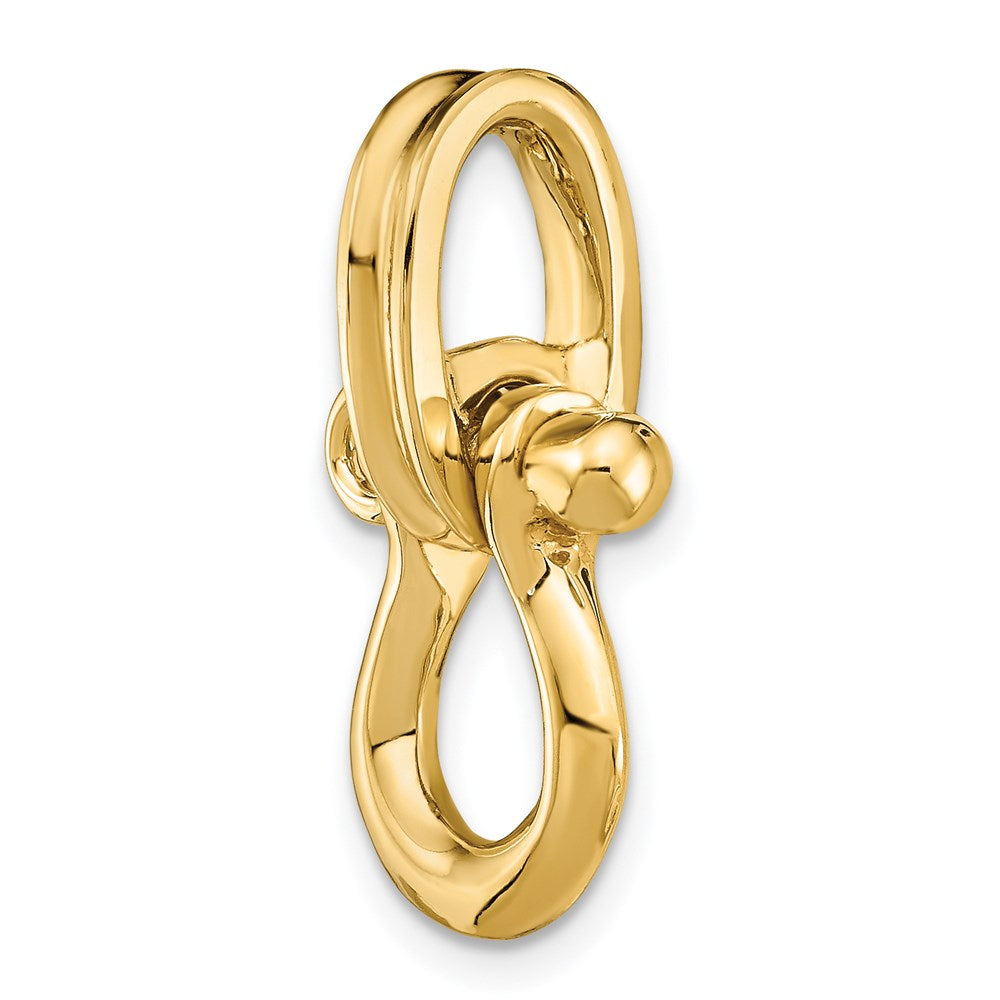 14K Gelbgold 3D-Shackle-Charm, mittelgroß