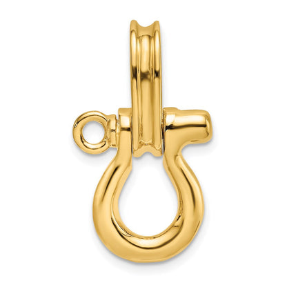 14K Gelbgold 3D-Shackle-Charm, mittelgroß
