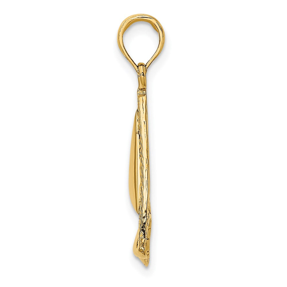 14K Gelbgold 2-D Segelboot-Charm