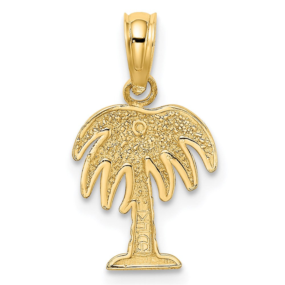 14K Gelbgold Charleston Palme Baum Charm