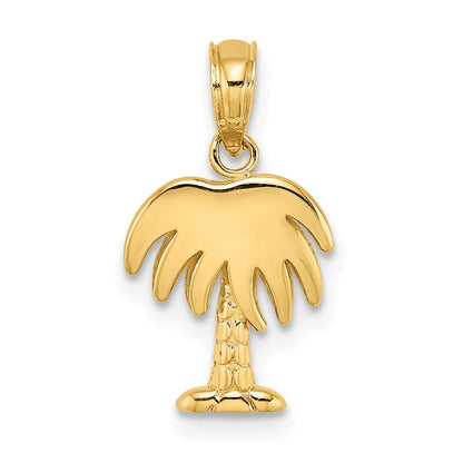 14K Gelbgold Charleston Palme Baum Charm