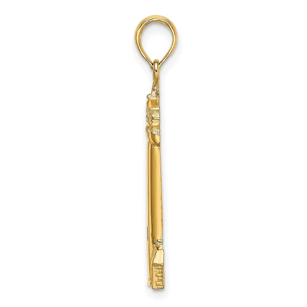 14K Gelbgold Charm „Leuchtturm Cape May" poliert