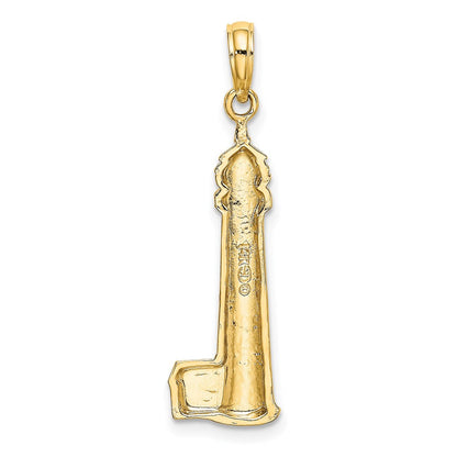 14K Gelbgold Charm „Leuchtturm Cape May" poliert