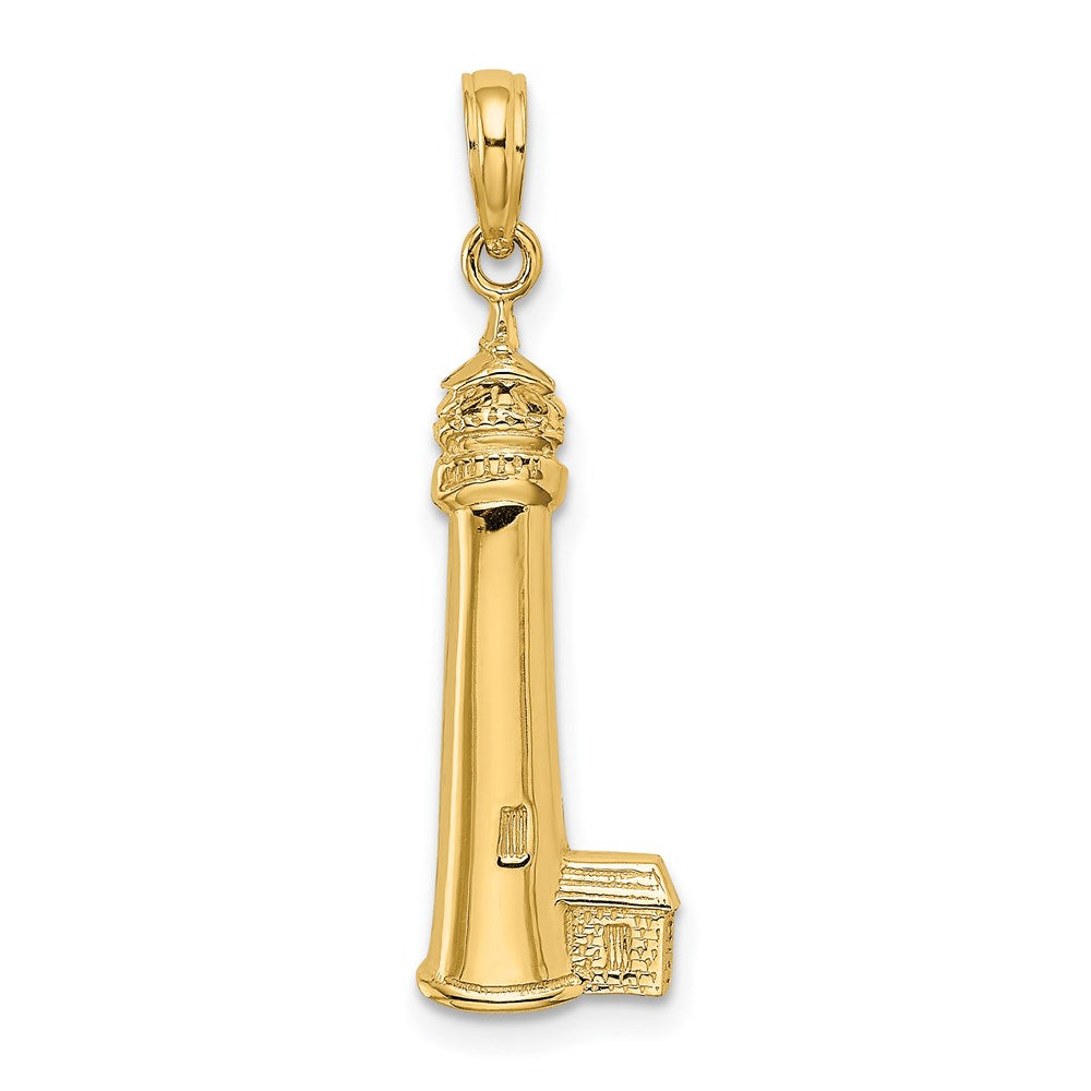 14K Gelbgold Charm „Leuchtturm Cape May" poliert